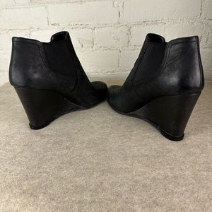 Black Wedge Ankle Boots